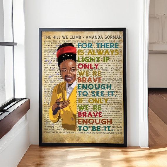 Amanda Gorman The Hill We Climb Always Light Portrait Poster