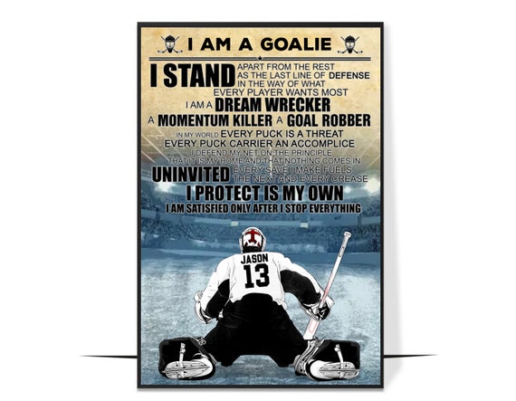 Personalized Ice Hockey Poster Hockey Gifts Gifts For Hockey Players Sport Gifts For Son Gifts For Hockey Goalies