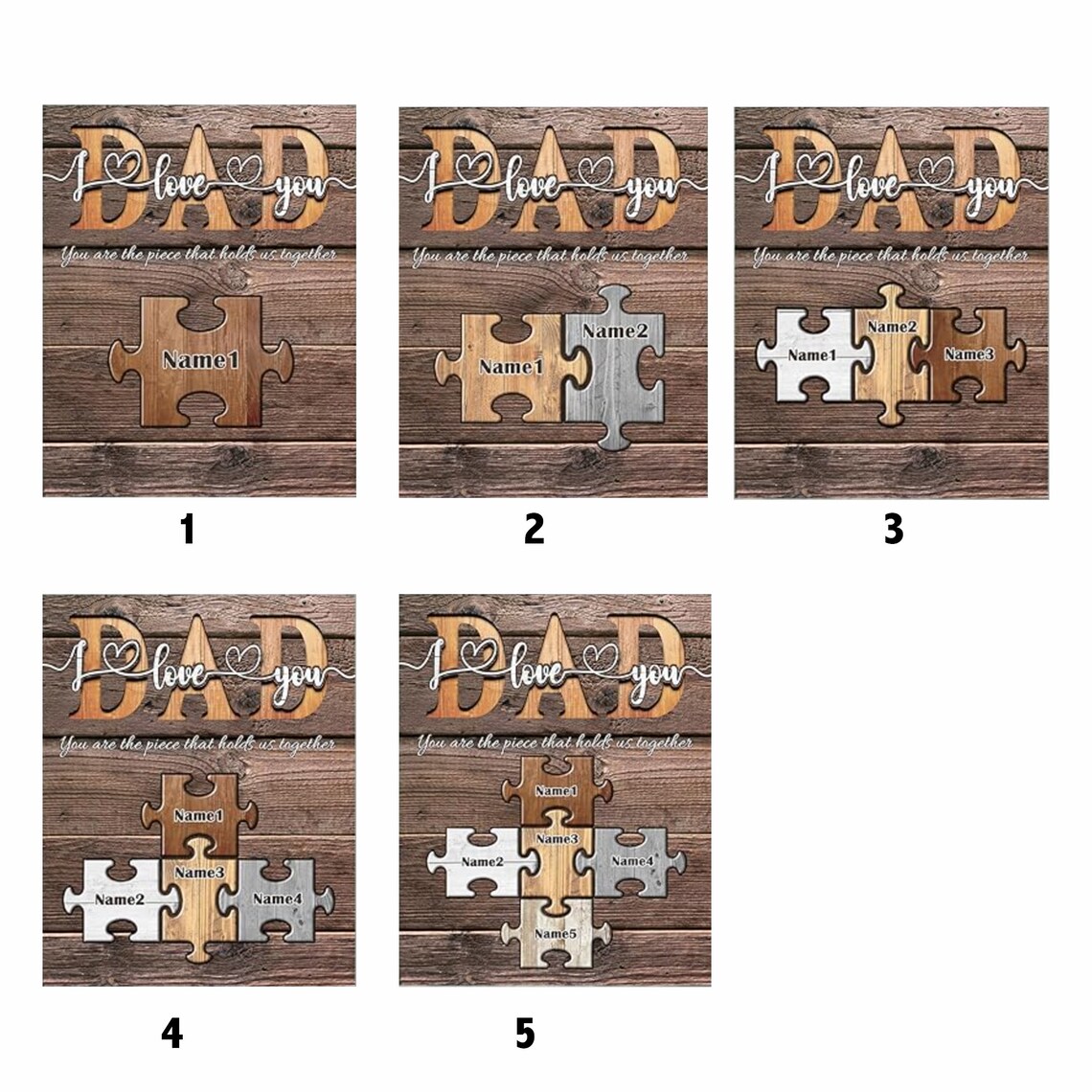 Dad You Are The Piece That Holds Us Together Family Puzzle Poster - Image 2