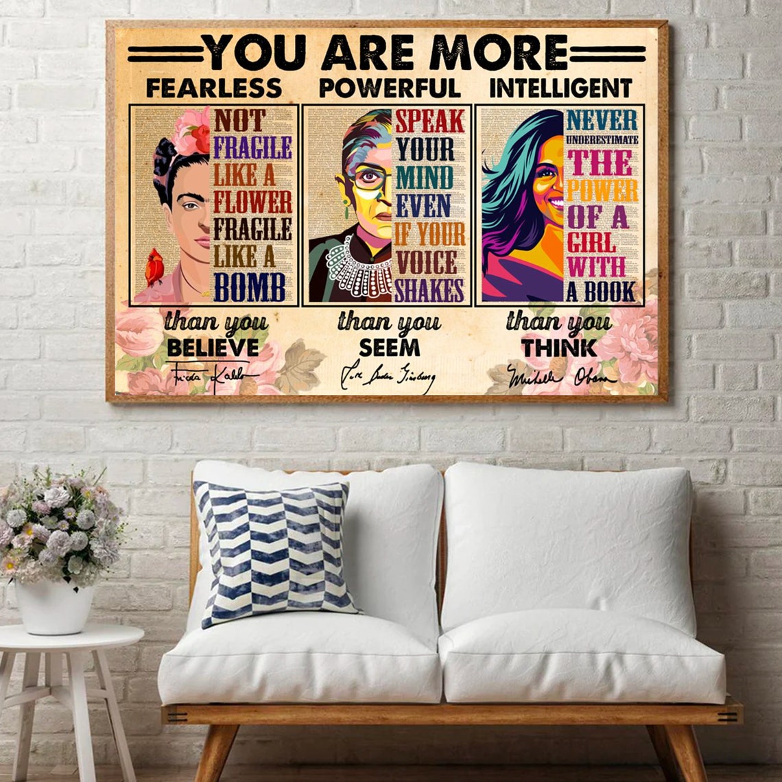 You Are More Fearless Powerful Intelligent Feminist Affirmation Poster - Image 3
