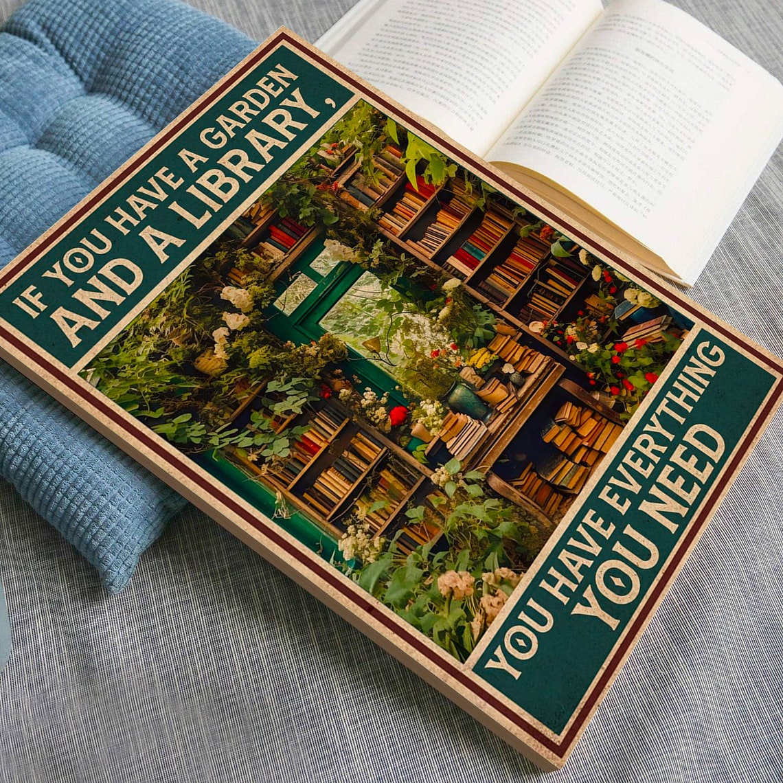 If You Have a Garden and a Library You Have Everything Poster - Image 4