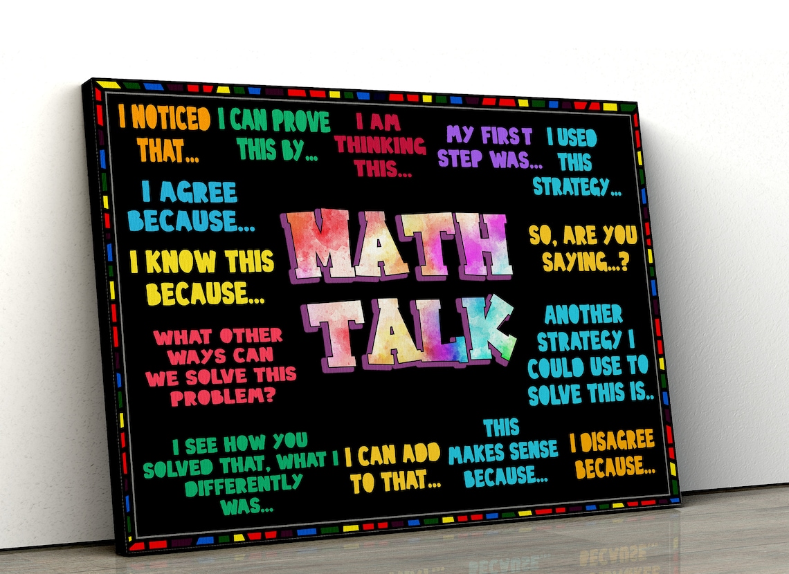 Math Talk Math Teacher Classroom Poster, Back To School - Image 2