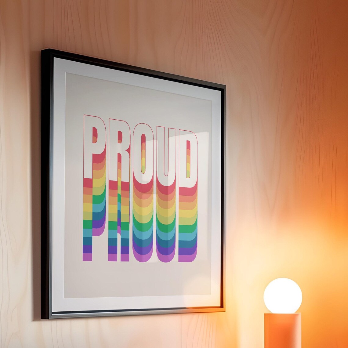 Square Pride LGBTQIA Proud Rainbow Stripes