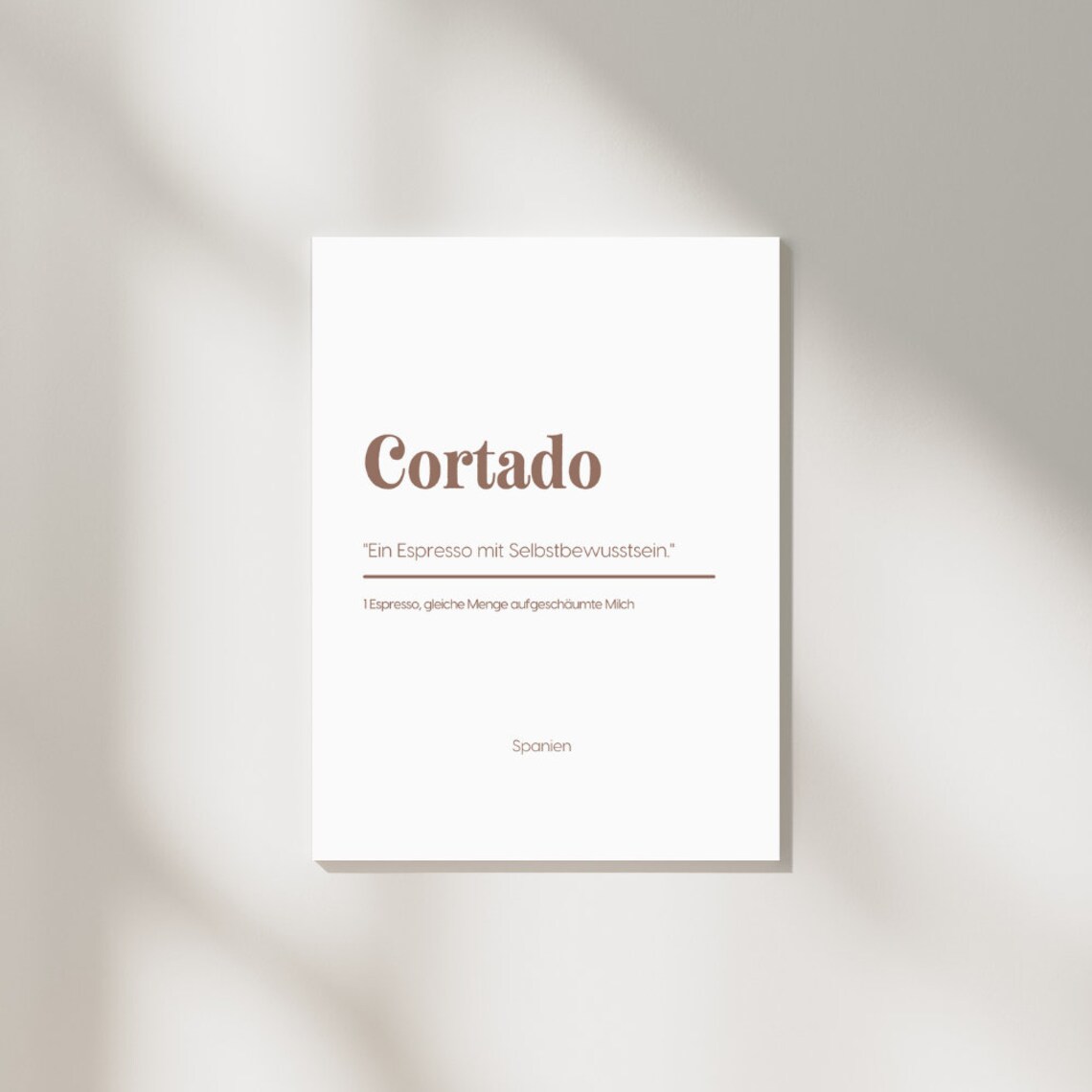 Cortado Coffee - Minimalist Poster