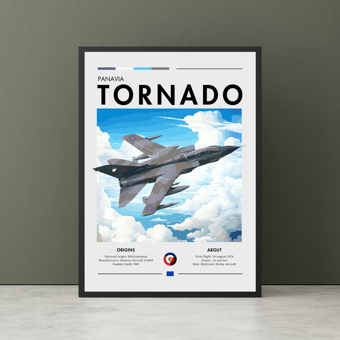 Panavia Tornado Aviation Art Print, White Cliffs