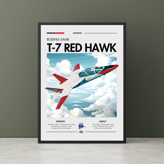 Boeingsaab T7 Red Hawk Aviation Art Print