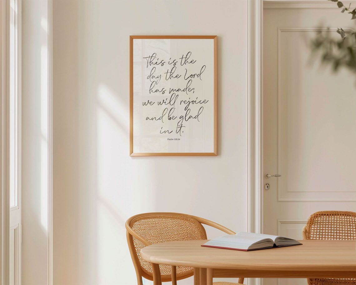 This Is The Day Psalm 118 Scripture Art Print - Image 5