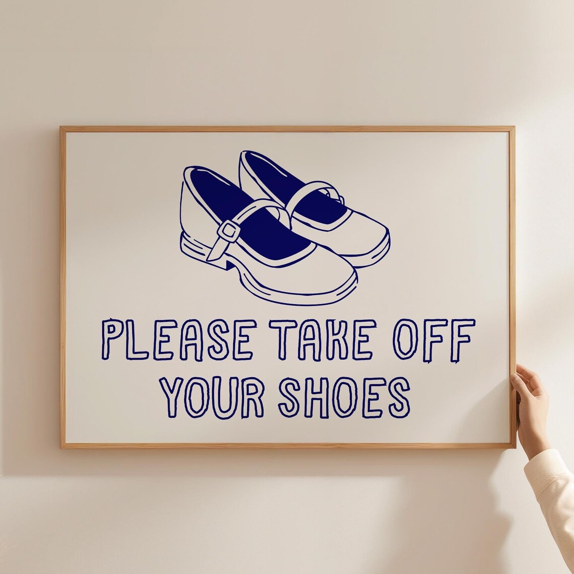 Please Take Off Your Shoes Art Print, Dorm Decor
