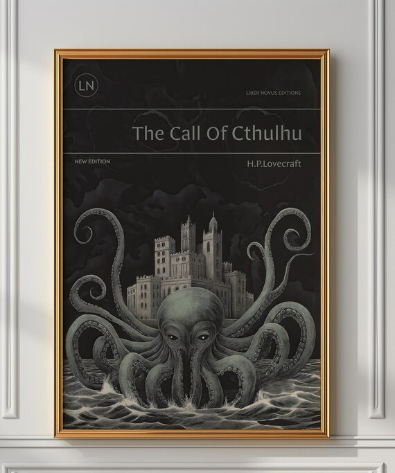 The Call Of Cthulhu H P Lovecraft Tentacled Monster Gothic Poster