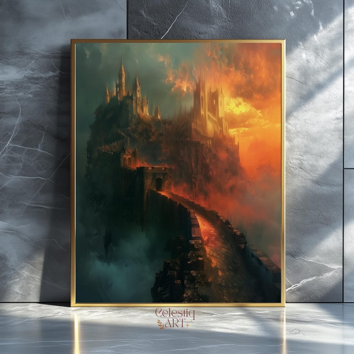 Gothic Dracula Castle Art Print Dark Academia Cathedral