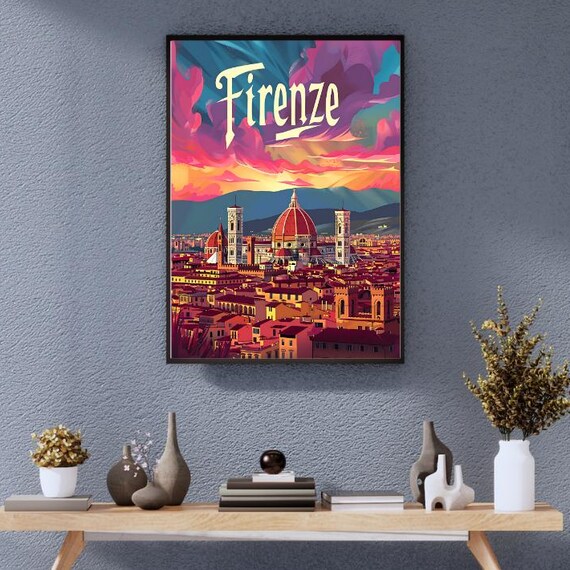 Florence Italy Vintage Travel Poster