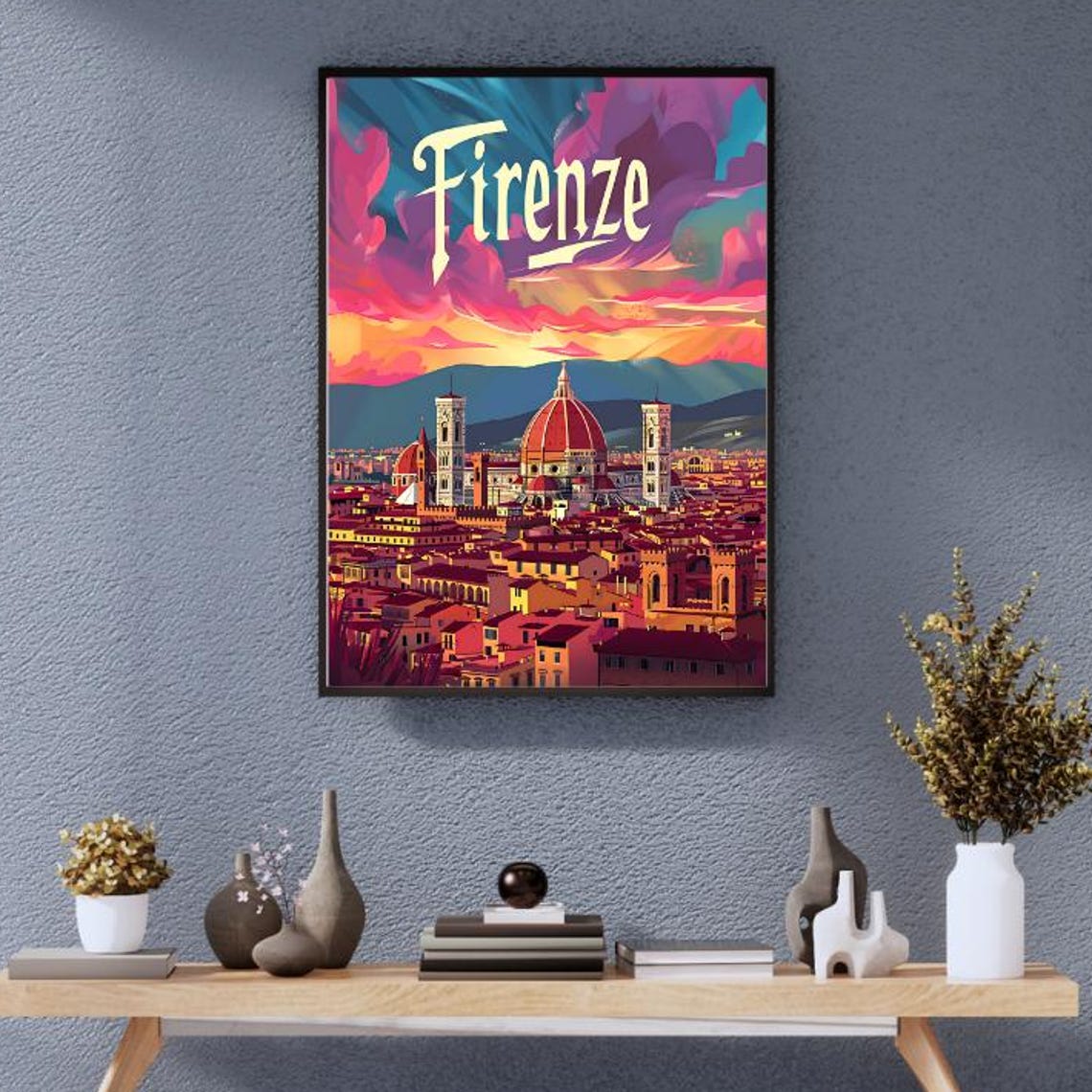 Florence Italy Vintage Travel Poster