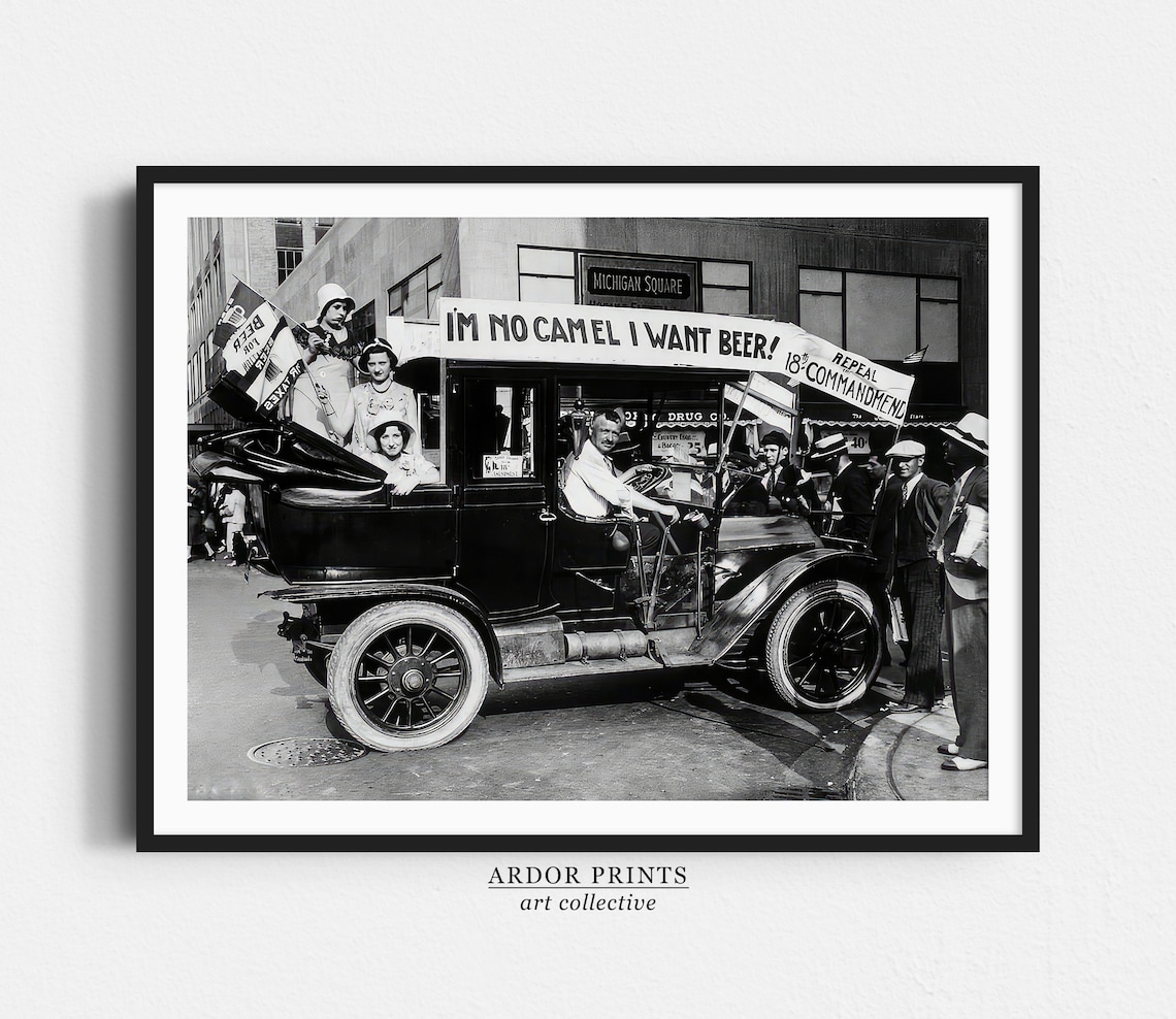 I Want Beer Vintage Protest Poster Art Print