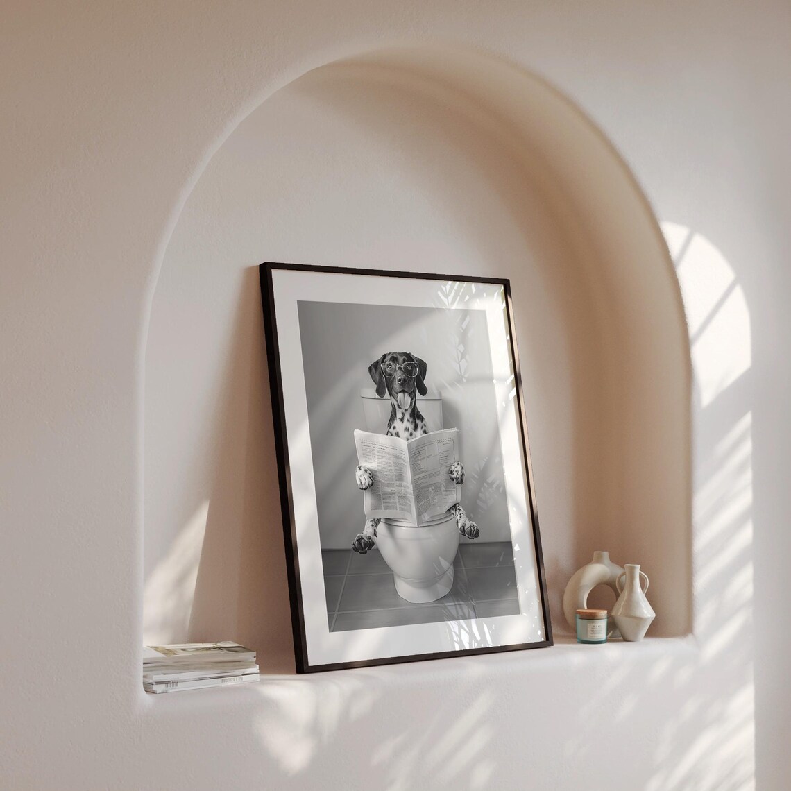 German Shorthaired Pointer Bathroom Humor Art Print - Image 4