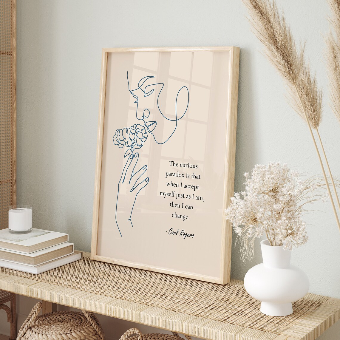 Carl Rogers Quote Psychology Art Print, Office Decor - Image 2