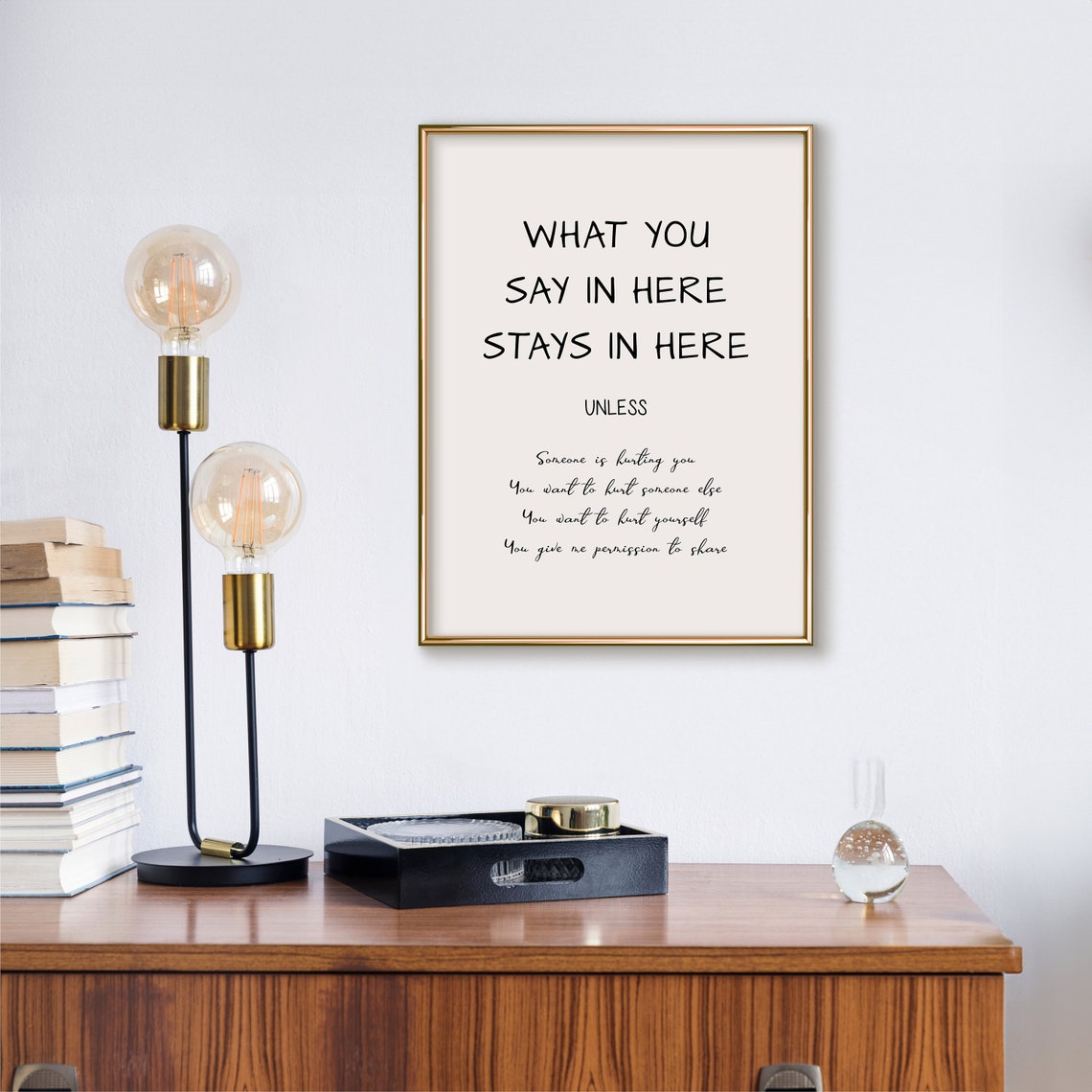 What You Say In Here Stays In Here Minimalist Counseling Office Poster - Image 3