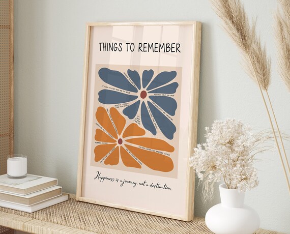 Mental Health Positive Affirmations Art Print