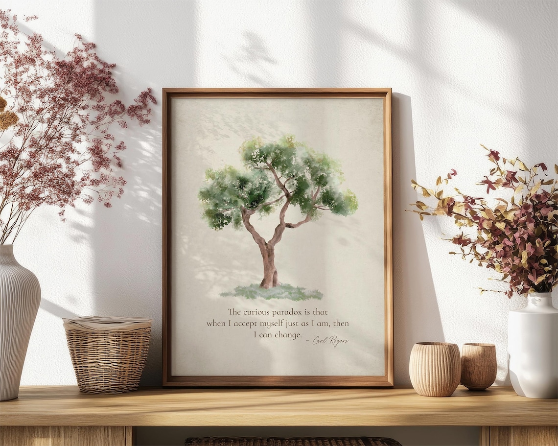 Carl Rogers Quote Vintage Mental Health Art Print - Image 3