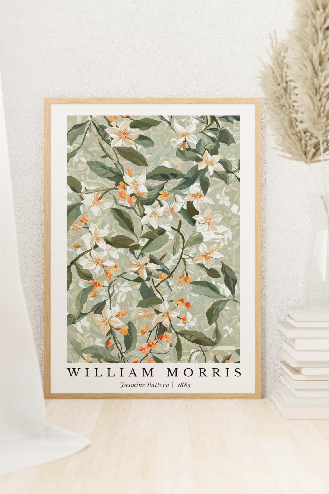 William Morris Jasmine Pattern 1885 Botanical Floral Art Print