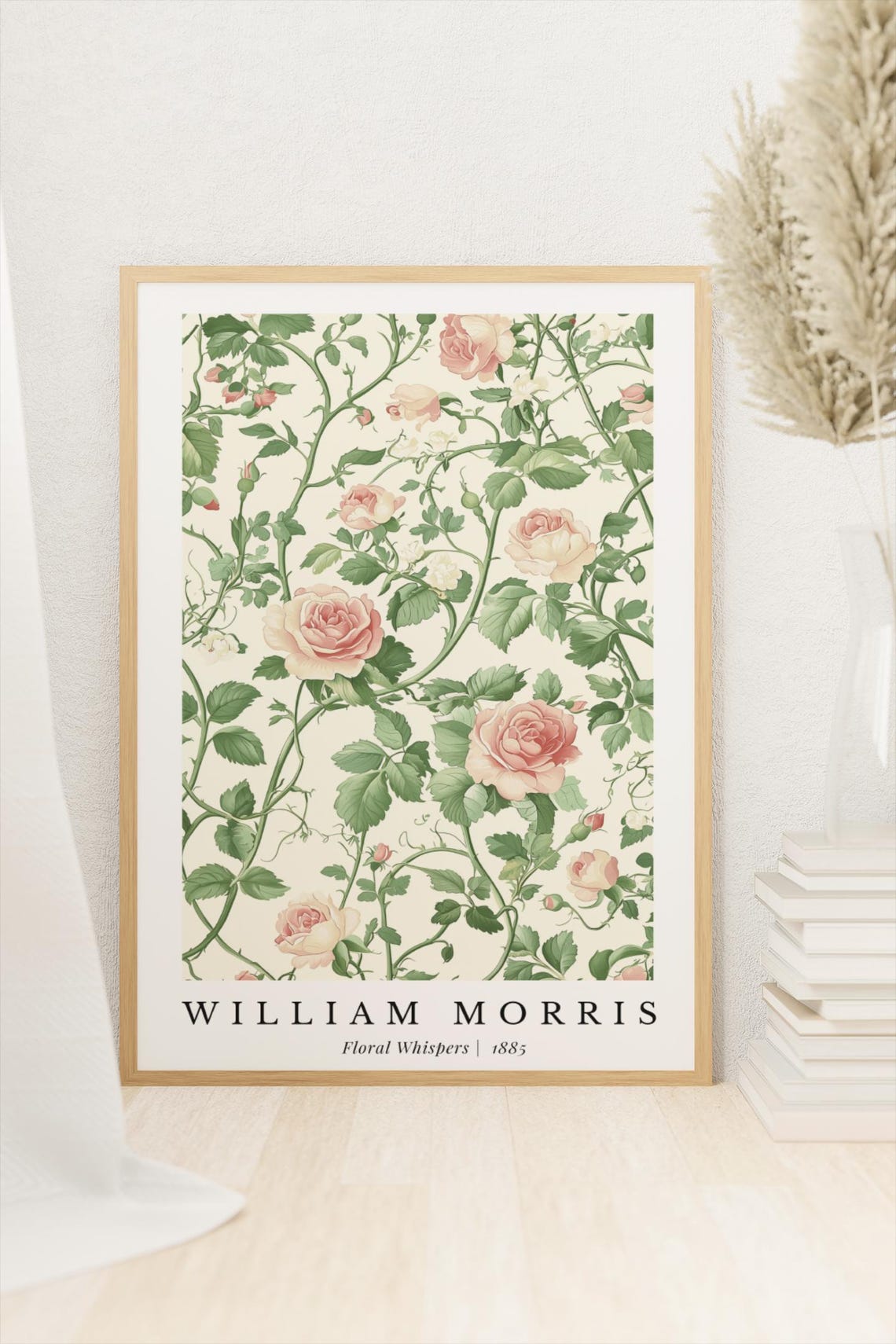 William Morris Print Set Vintage Rose Botanical Gallery Wall