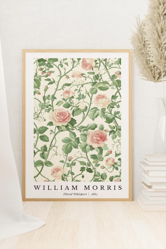 William Morris Print Set Vintage Rose Botanical Gallery Wall