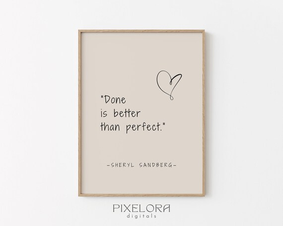 Sheryl Sandberg Quote Inspirational Wall Art Motivational Poster Famous Life Encouraging Print Decor