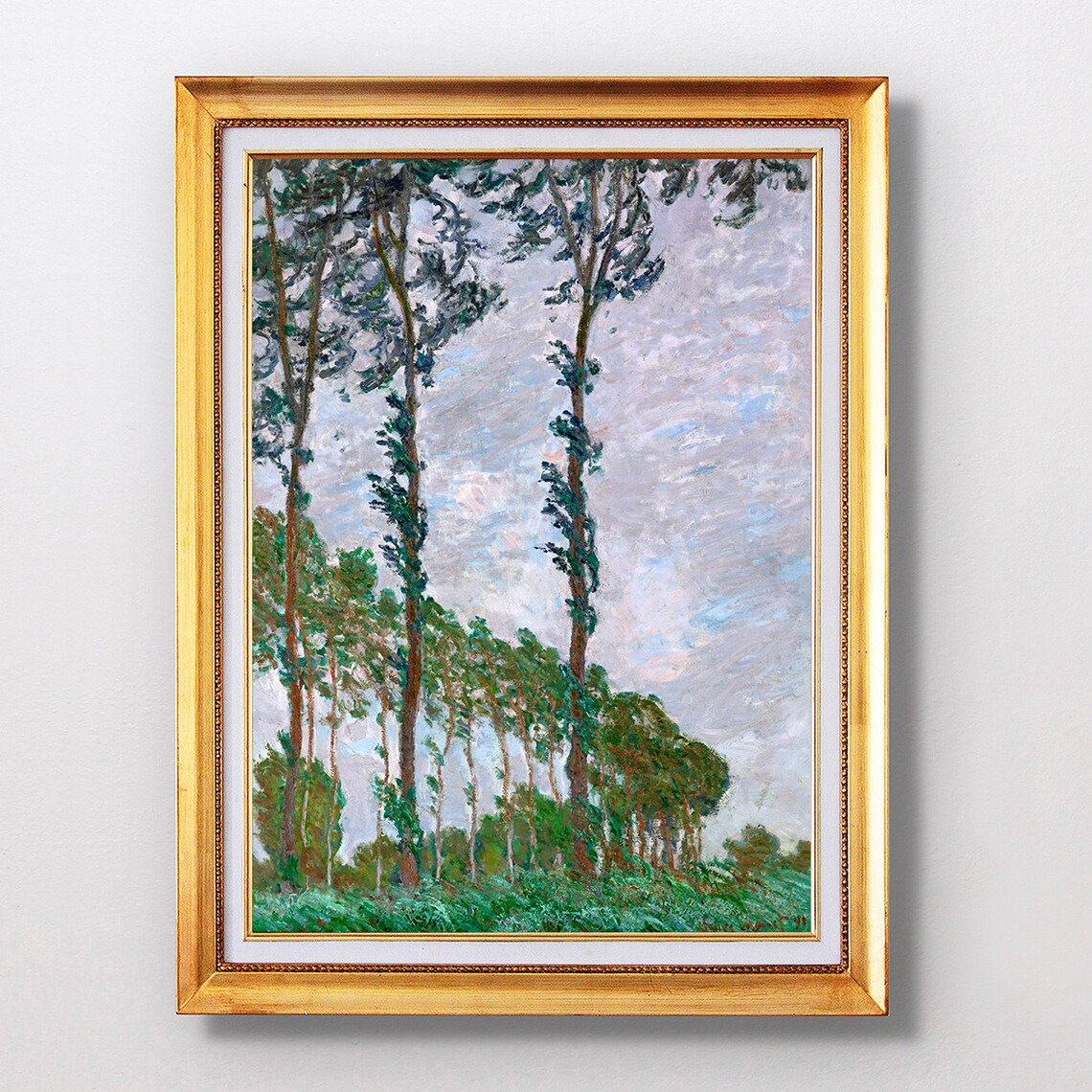 Claude Monet Wind Effect Series Of The Poplars Fine Art Glice 1891 Sku 0098