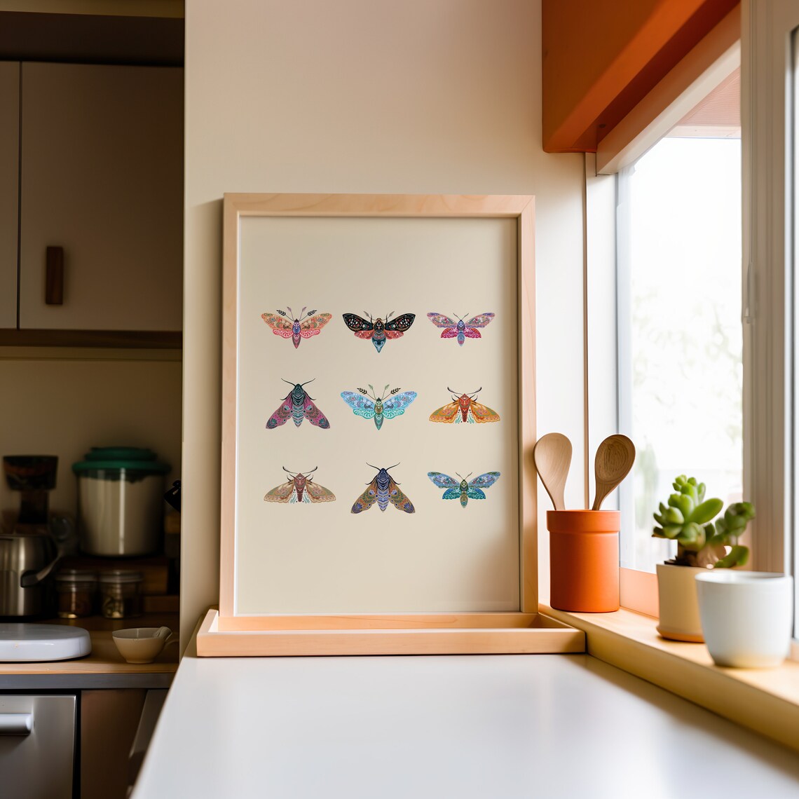 Boho Butterfly Poster, Vintage Retro Nursery Decor - Image 2