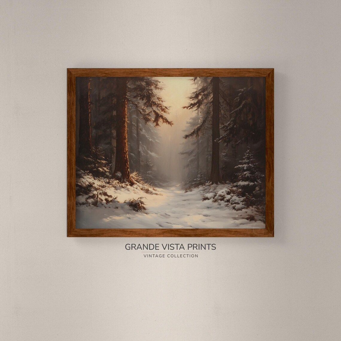 Winter Forest Artwork Wintertime Forest Wall Art Forest Landscape Wall Art Gv4867 - Image 4