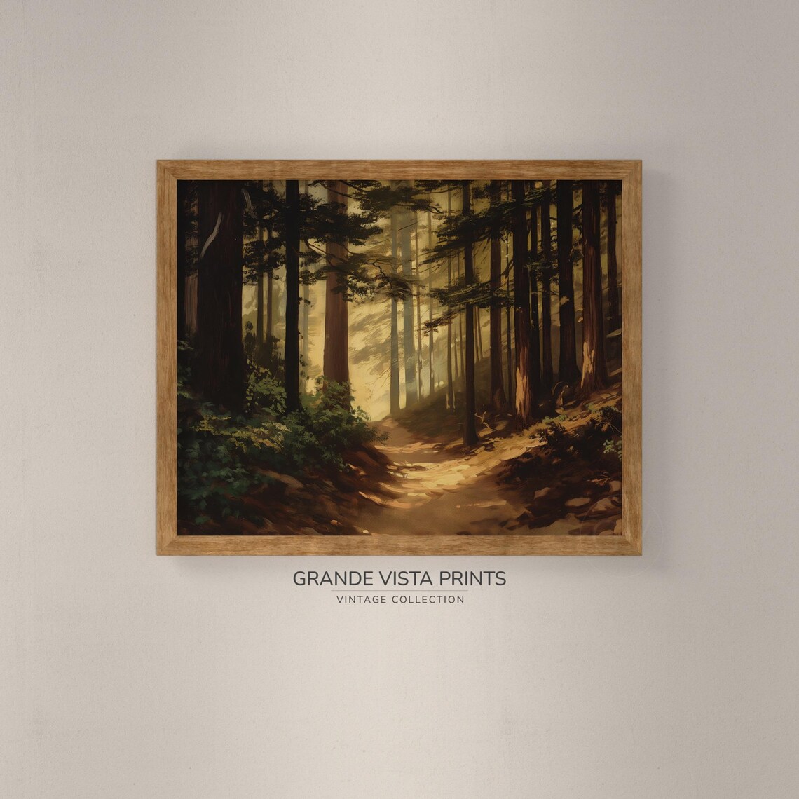 Forest Artwork Painting Pine Trees Wall Art Evergreen Trees Art Print Forest Scene Gv4363 - Image 4