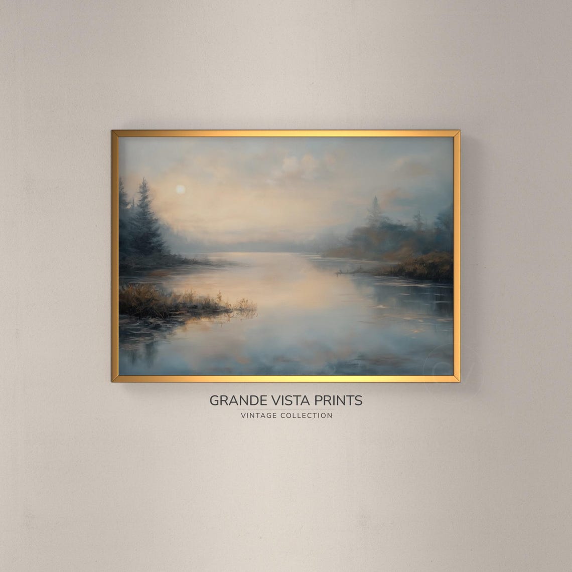River Landscape Wall Art River Landscape Wall Art River Painting River Art Print Gv4385