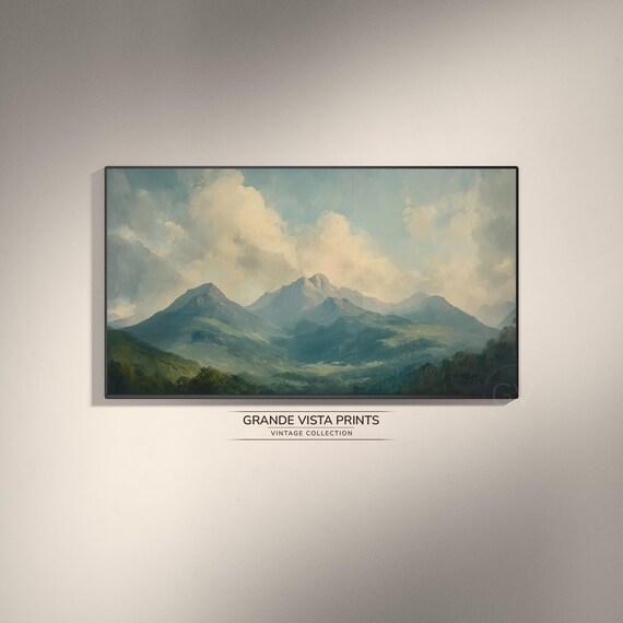 Mountain Landscape Frame Tv Art Mountain Forest Wallpaper Gv4637
