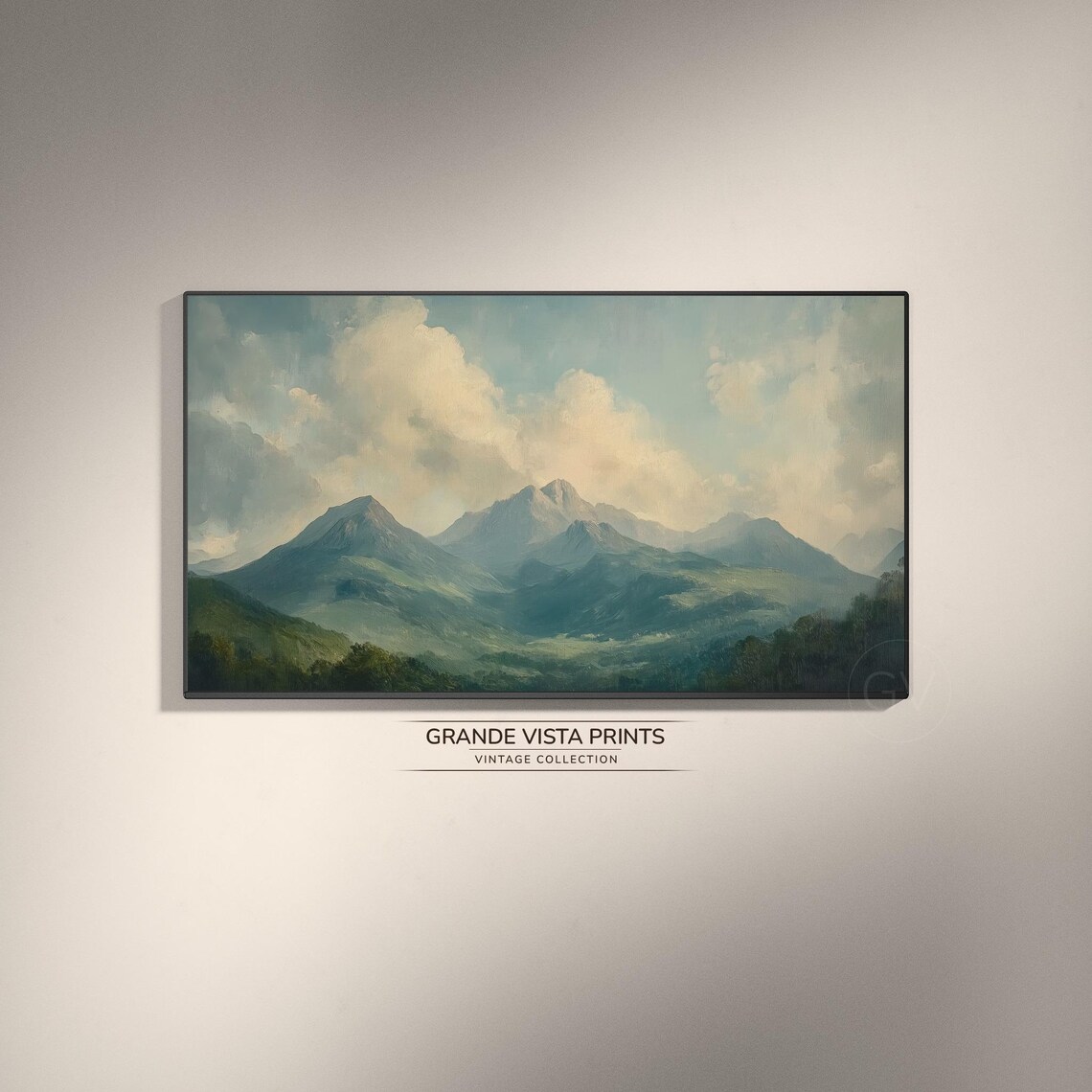 Mountain Landscape Frame Tv Art Mountain Forest Wallpaper Gv4637