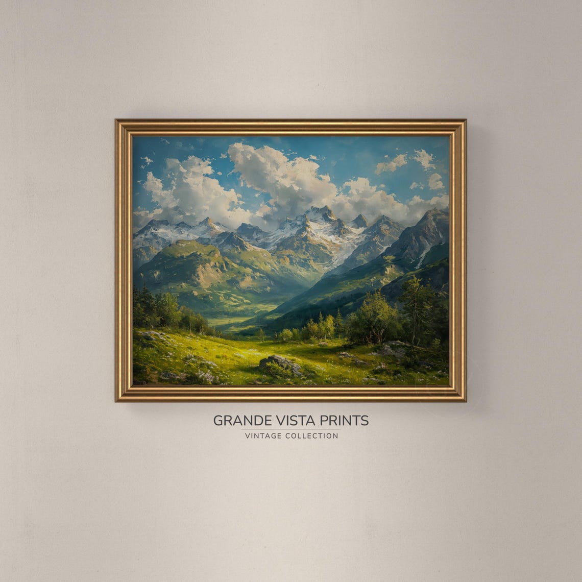 Early Spring Mountain Landscape Painting Wall Art Gv4092 - Image 3