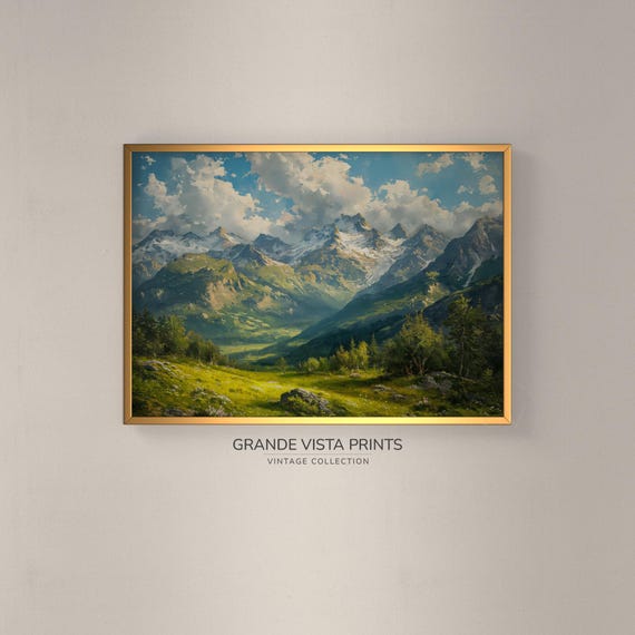 Early Spring Mountain Landscape Painting Wall Art Gv4092