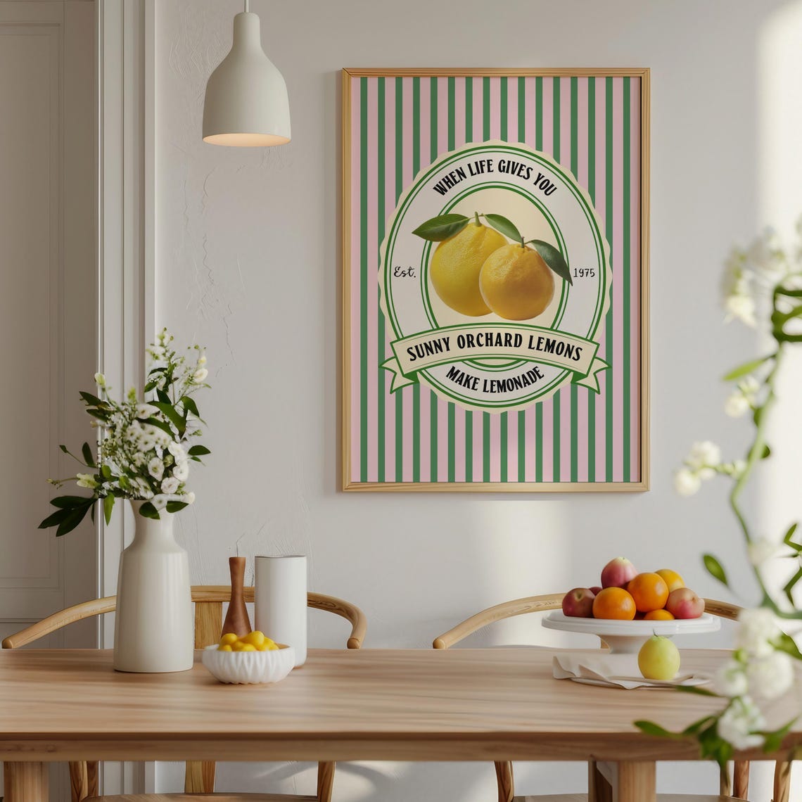 Sunny Orchard Lemons Retro Make Lemonade Kitchen Fruit Poster - Image 2