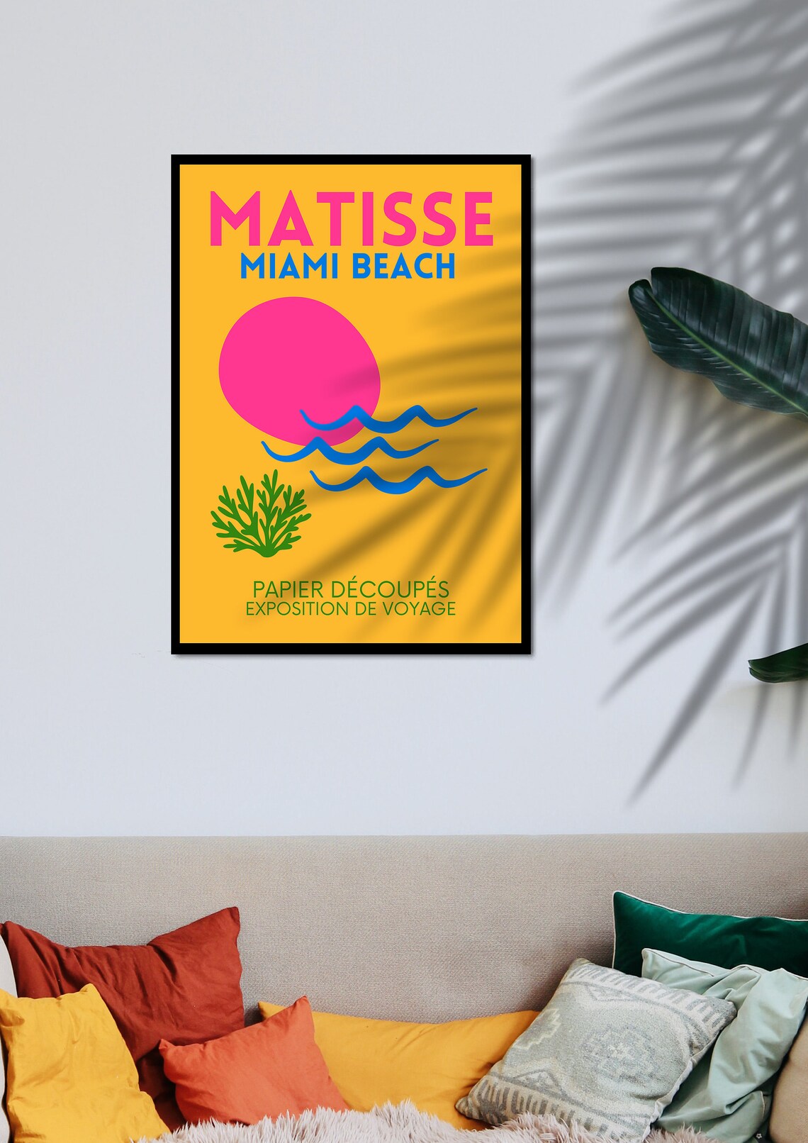 Miami Beach Matisse Style Travel Poster, Abstract - Image 4
