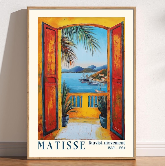 Matisse Open Window Fauvist Sea View Exhibition Art Style Poster