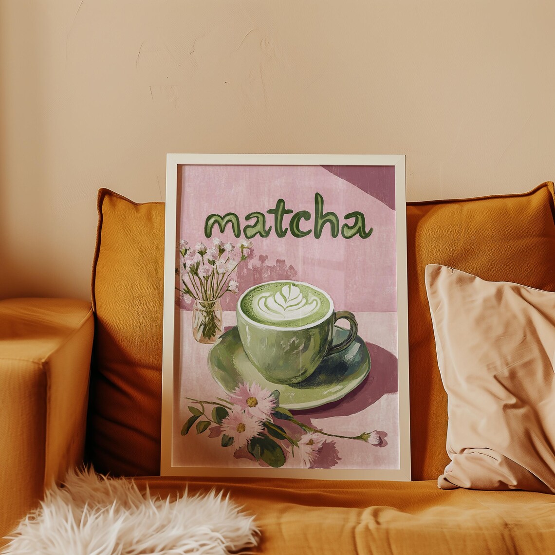 Matcha Latte Retro Aesthetic Kitchen Art Print - Image 4