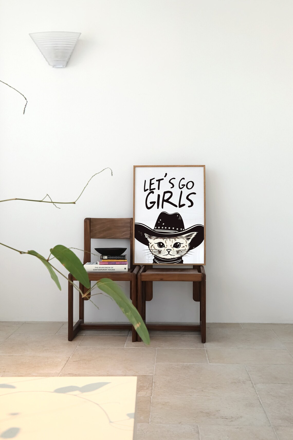 Cowgirl Cat Print, Western Retro 90s Poster - Image 3
