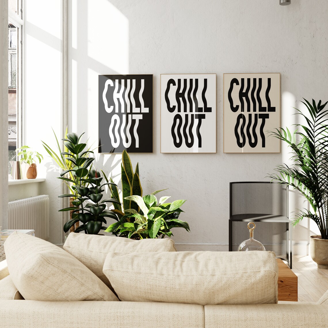 Chill Out Wavy Text Typography Art Print - Image 3