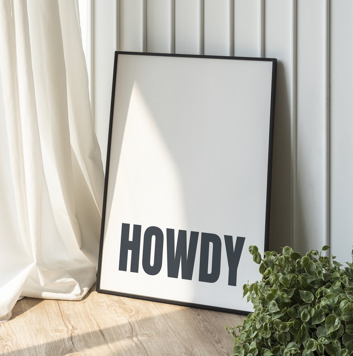 Howdy Minimalist Western Typography Southern Home Decor Poster - Image 2