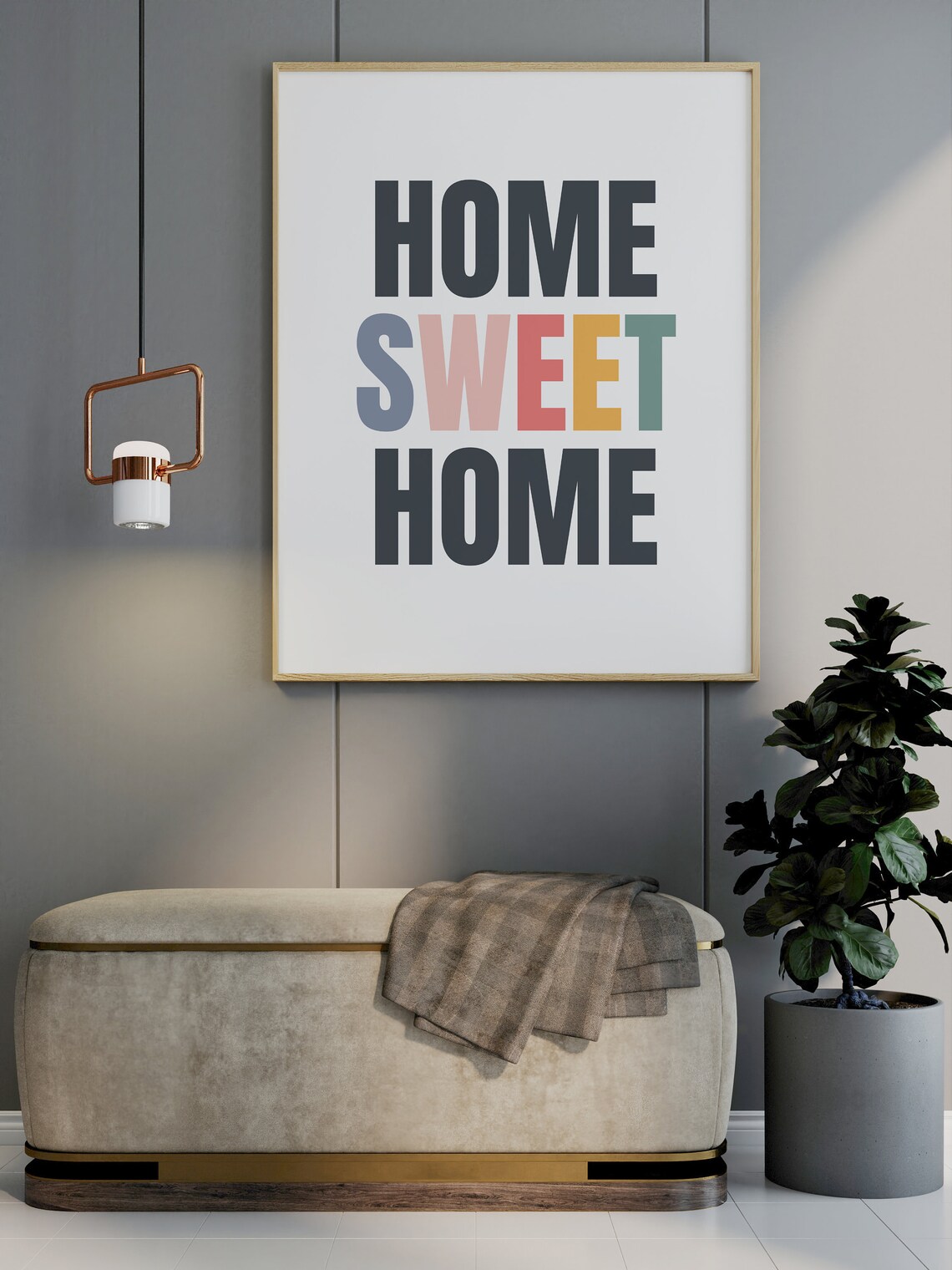 Home Sweet Home Quote Print, Housewarming Wall Art - Image 2