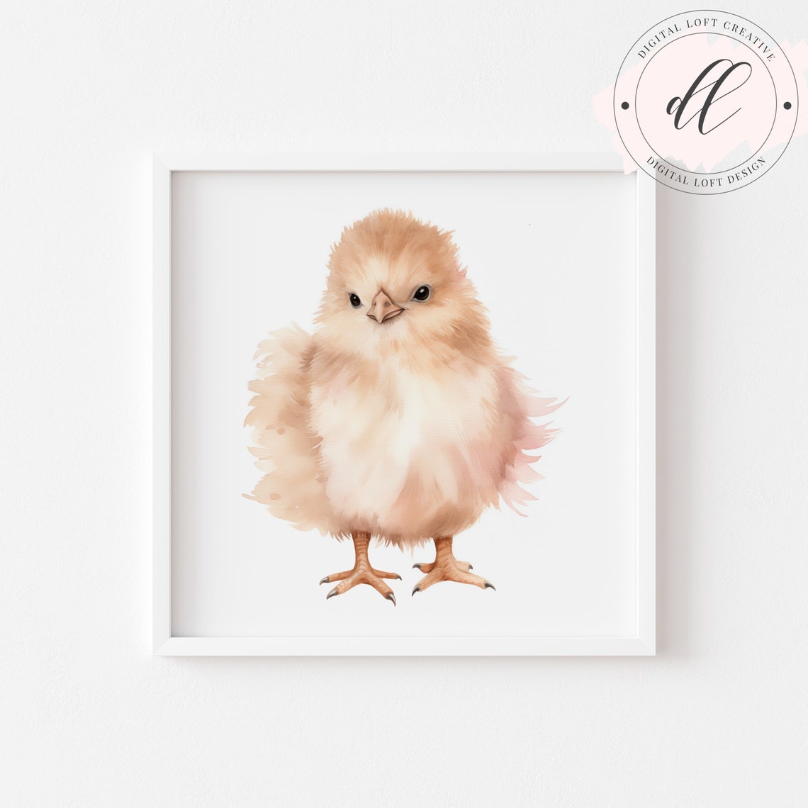 Adorable Fluffy Chick Illustration Cute Baby Chicken Art Perfect For Nursery Decor Easter Instant Jpg