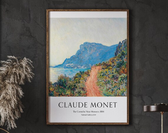 Claude Monet The Corniche Near Monaco 1884 Coastal Path Poster