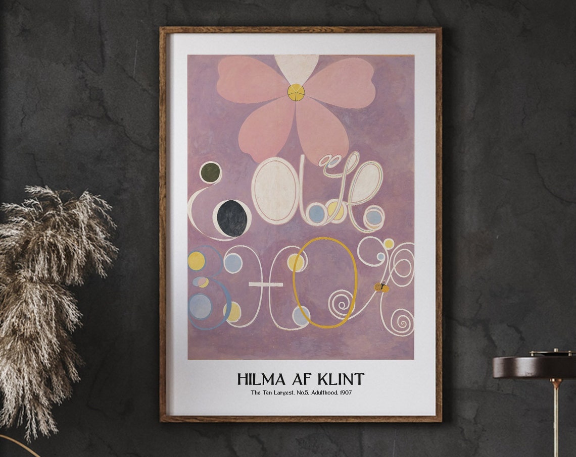 Hilma Af Klint Poster The Ten Largest No5 1907 Art Gallery Wall Decor Home Vintage Prints Instant
