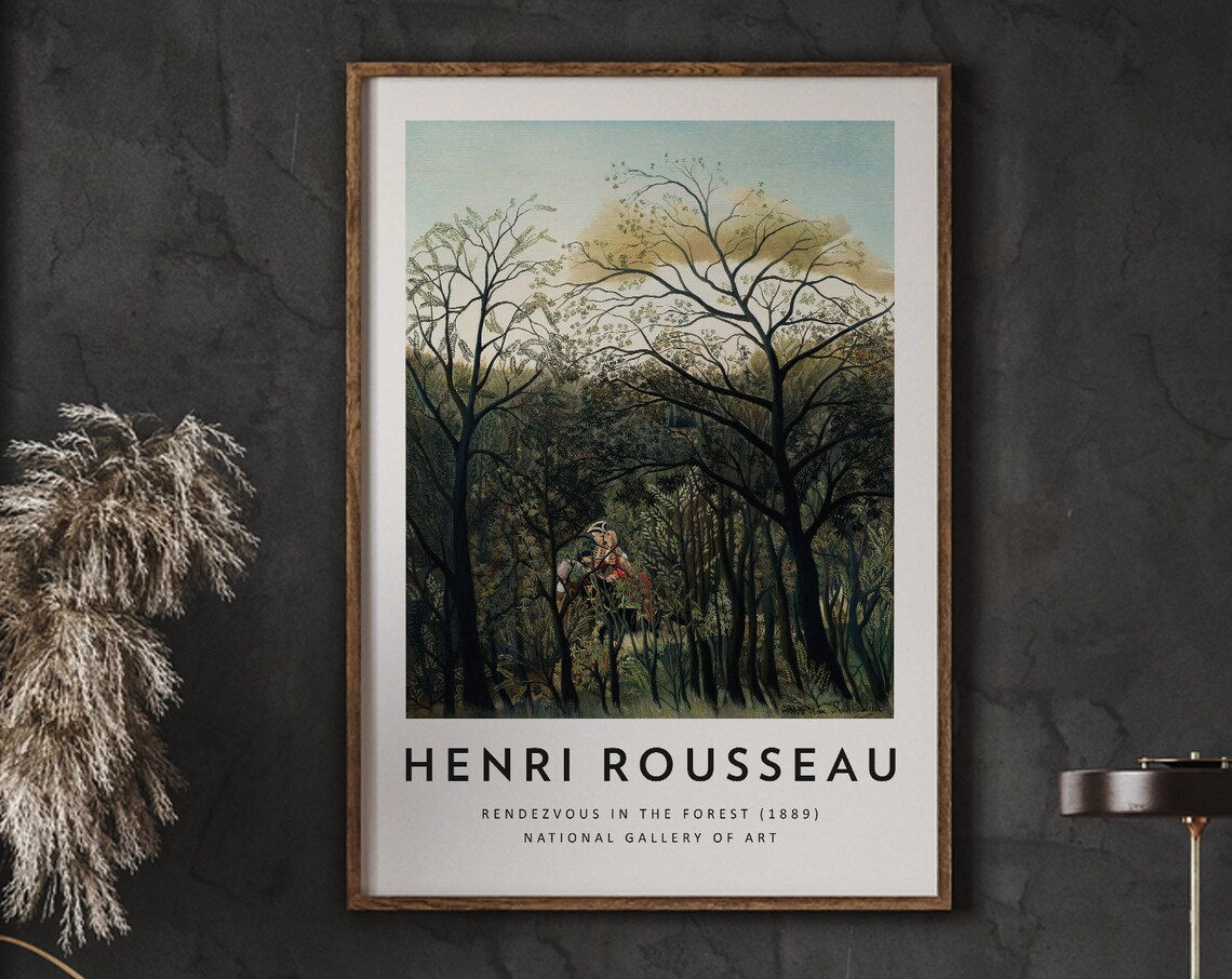 Henri Rousseau Rendezvous In The Forest Poster Print