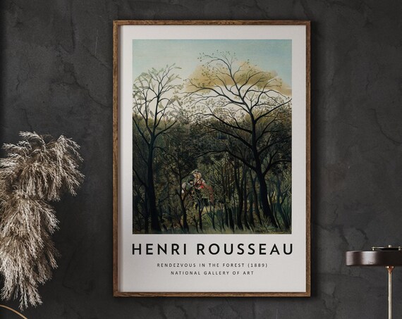 Henri Rousseau Rendezvous In The Forest Poster Print