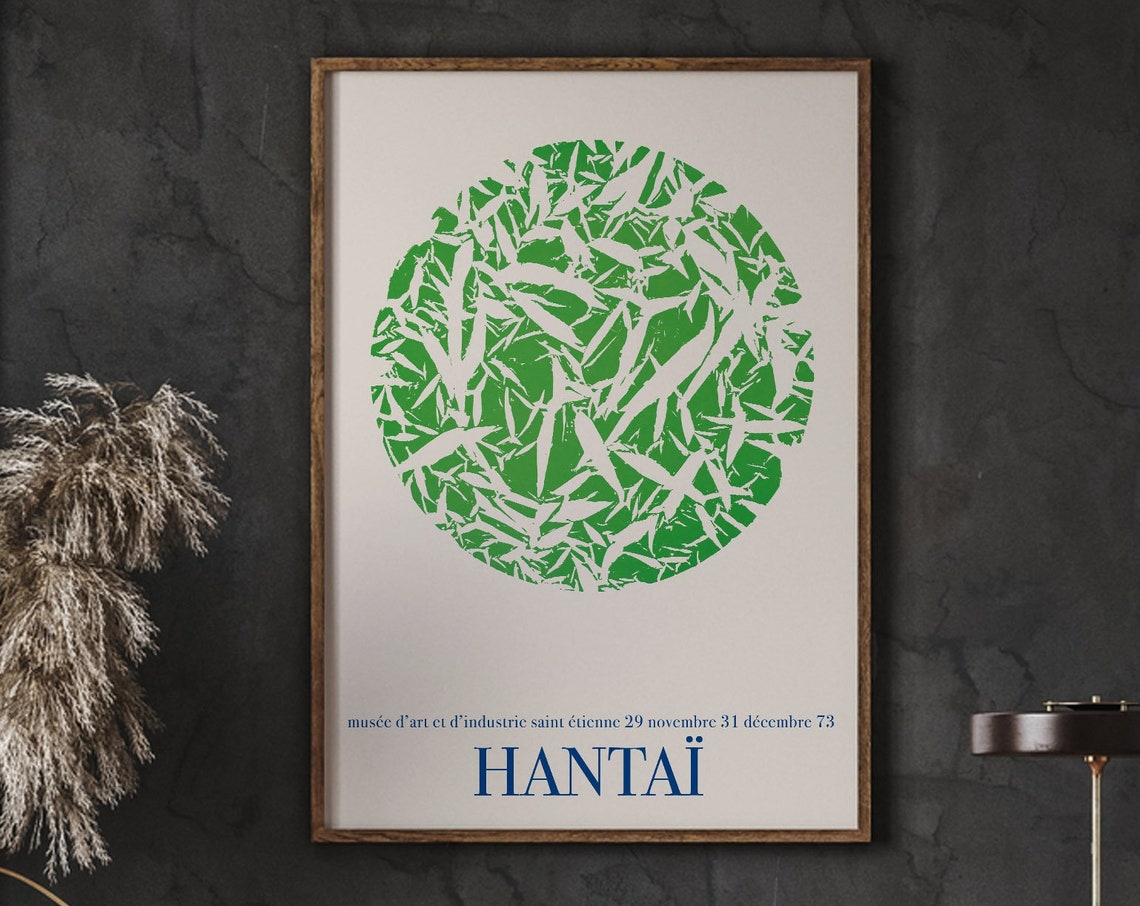Simon Hantai Green Foliage Circle 1973 Saint Etienne Exhibition Poster