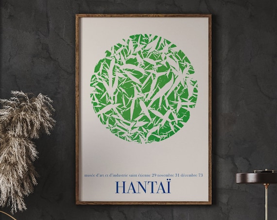 Simon Hantai Green Foliage Circle 1973 Saint Etienne Exhibition Poster